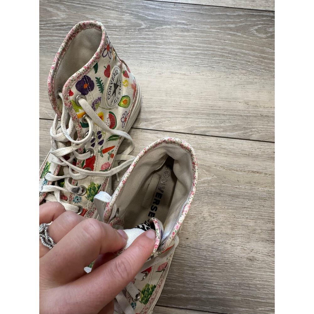 Converse Chuck Taylor All Star Platform High Top Floral Fruit Print Sneakers - Picture 5 of 10